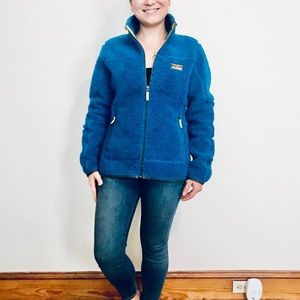 L.L. Bean Medium Blue Sherpa Jacket